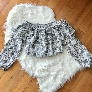 [ASOS] Off Shoulder Ruffle Top